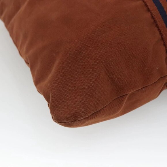 HERMES Fourre ToutPorte Documents Business Bag Canvas Brown Navy - Picture 7 of 15